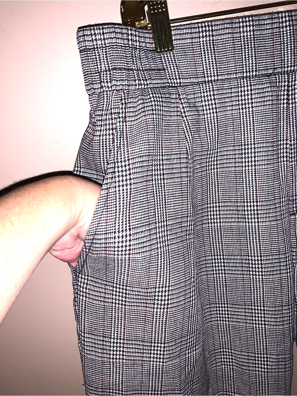 Gray Plaid Women’s Dress Pants - Picture 4 of 8